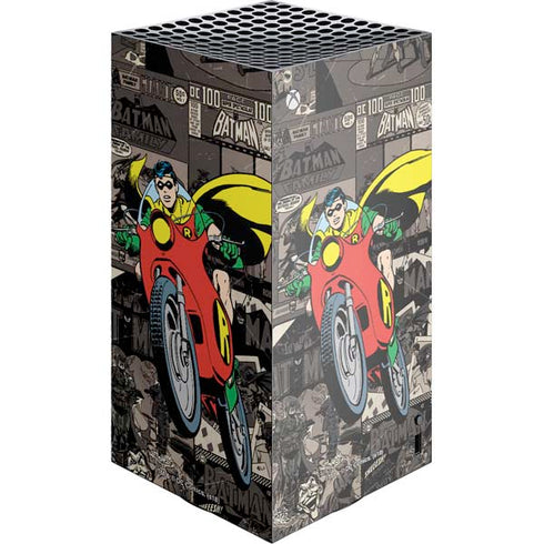 DC Comics Robin Vintage Action pose pattern XBox Series X Digital Edition Console Skin